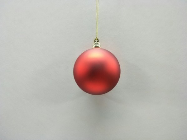 Christmas tree bauble, red mat, 8cm (80mm)